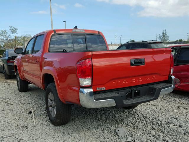 5TFAX5GN6GX060929 - 2016 TOYOTA TACOMA DOU ORANGE photo 3