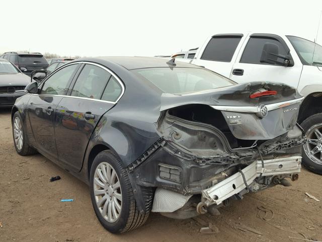 2G4GR5EK1C9162057 - 2012 BUICK REGAL BLUE photo 3