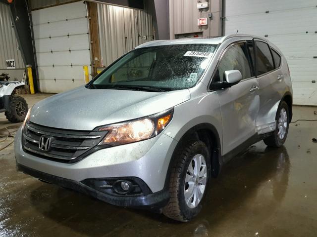 2HKRM4H78EH604068 - 2014 HONDA CR-V EXL SILVER photo 2