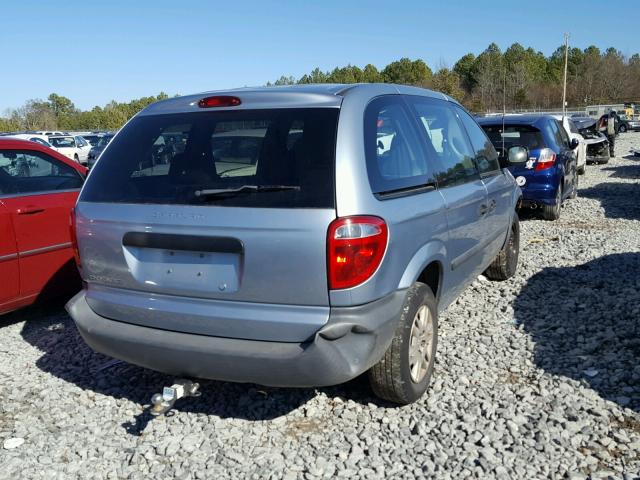 1D4GP25B85B338924 - 2005 DODGE CARAVAN SE BLUE photo 4