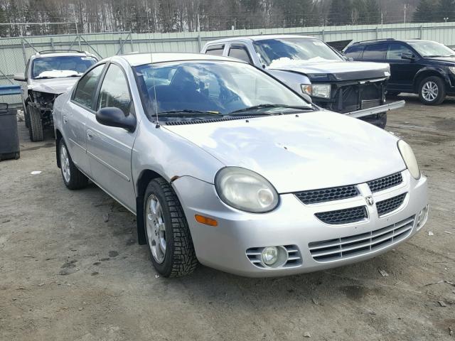 1B3ES56C04D500321 - 2004 DODGE NEON SXT SILVER photo 1