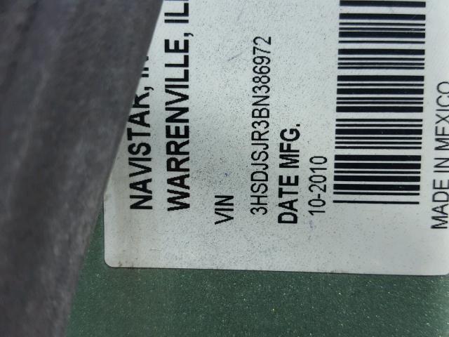 3HSDJSJR3BN386972 - 2011 INTERNATIONAL PROSTAR أخضر صورة 10