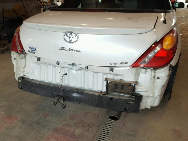 4T1FA38P64U026672 - 2004 TOYOTA CAMRY SOLA WHITE photo 9