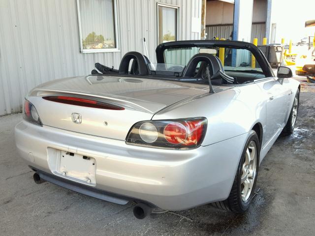 JHMAP11452T004682 - 2002 HONDA S2000 SILVER photo 4