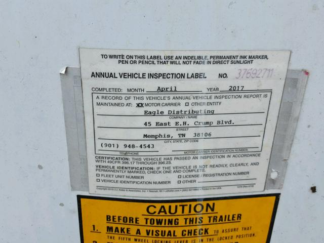 1UYVS24845P675801 - 2005 UTILITY TRAILER WHITE photo 10