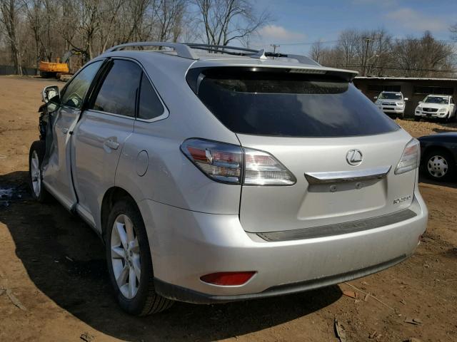 2T2BK1BA8BC099699 - 2011 LEXUS RX 350 SILVER photo 3