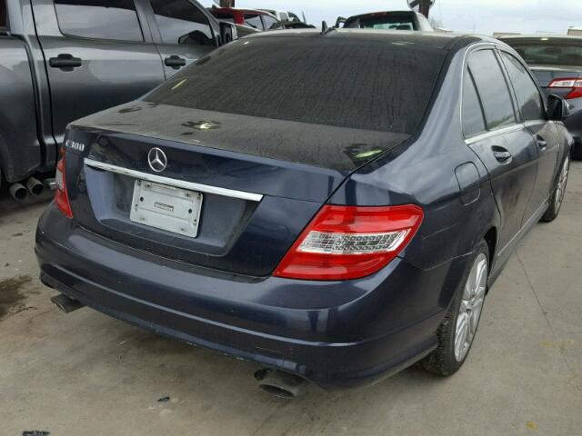 WDDGF54X39R067840 - 2009 MERCEDES-BENZ C 300 BLUE photo 4