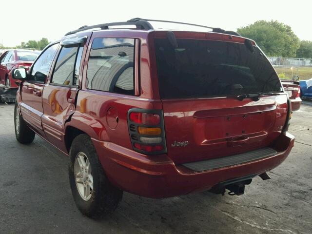 1J4GX58N53C532509 - 2003 JEEP GRAND CHER RED photo 3