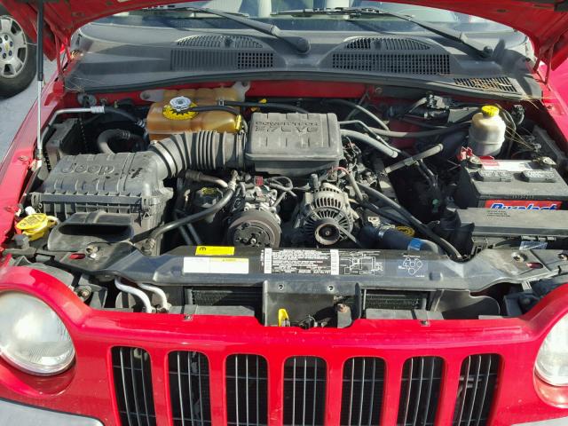 1J4GL48K52W210333 - 2002 JEEP LIBERTY SP RED photo 7