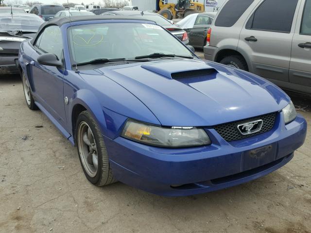 1FAFP45X34F128681 - 2004 FORD MUSTANG GT BLUE photo 1