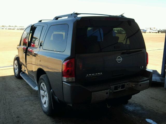 5N1AA08B05N712909 - 2005 NISSAN ARMADA SE GRAY photo 3