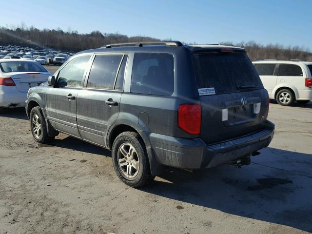 2HKYF18554H559236 - 2004 HONDA PILOT EXL CHARCOAL photo 3