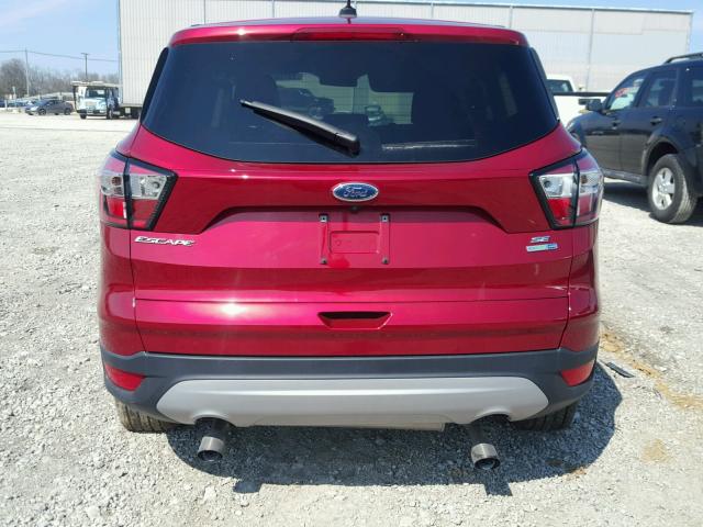 1FMCU9GD6HUC08981 - 2017 FORD ESCAPE SE RED photo 10