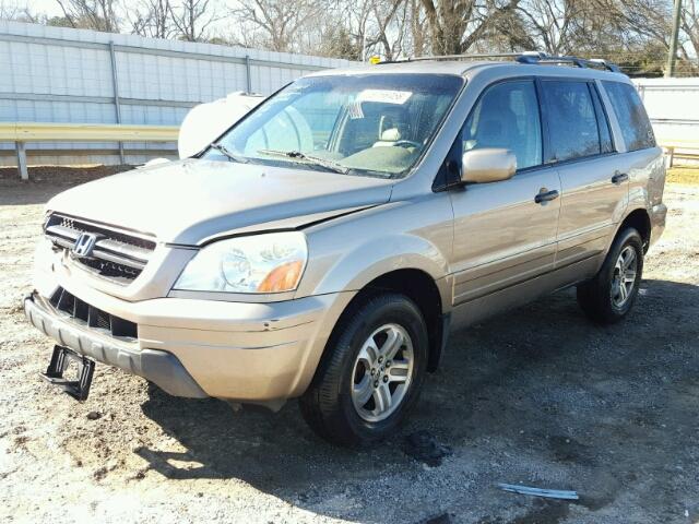 2HKYF18563H587299 - 2003 HONDA PILOT EXL GOLD photo 2