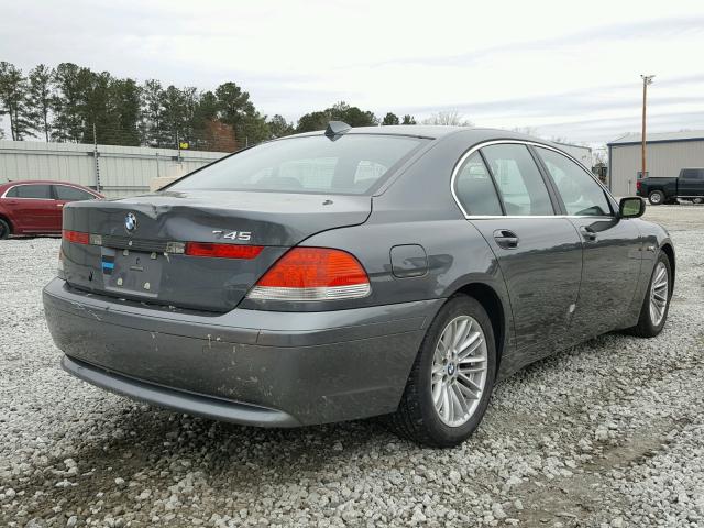 WBAGL63534DP73220 - 2004 BMW 745 I GRAY photo 4