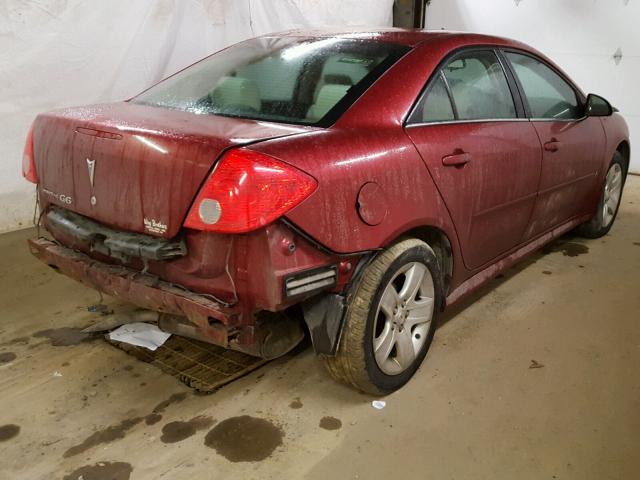 1G2ZJ57B994274185 - 2009 PONTIAC G6 RED photo 4