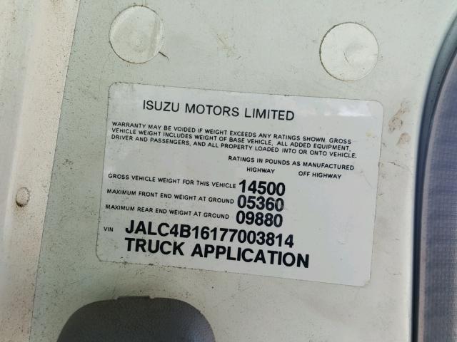 JALC4B16177003814 - 2007 ISUZU NPR WHITE photo 10