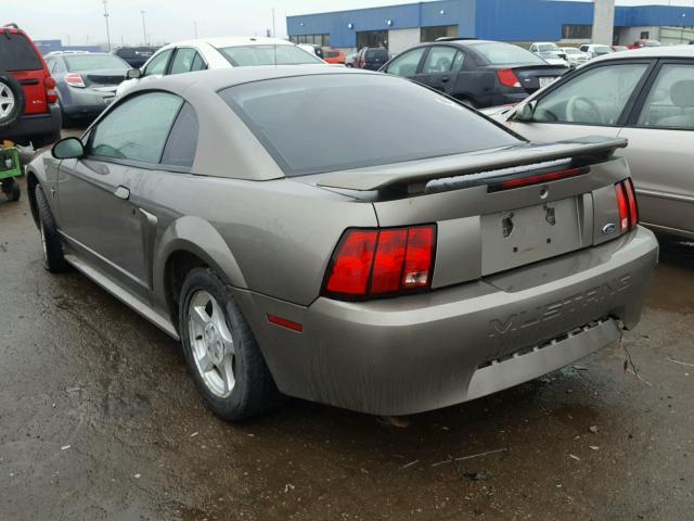 1FAFP404X2F164734 - 2002 FORD MUSTANG TAN photo 3