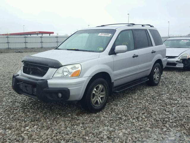 2HKYF18573H508464 - 2003 HONDA PILOT EXL SILVER photo 2