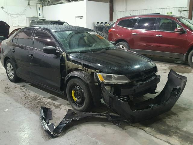 3VW2K7AJ1CM463234 - 2012 VOLKSWAGEN JETTA BASE BLACK photo 1