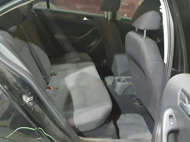 3VW2K7AJ1CM463234 - 2012 VOLKSWAGEN JETTA BASE BLACK photo 6