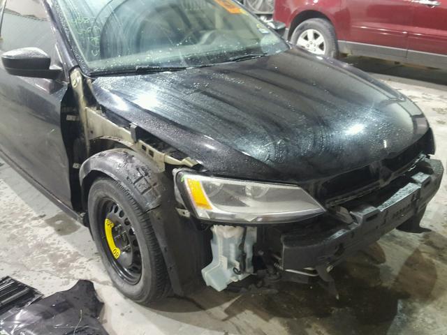 3VW2K7AJ1CM463234 - 2012 VOLKSWAGEN JETTA BASE BLACK photo 9