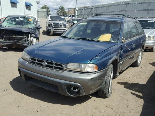 4S3BG6857T7975923 - 1996 SUBARU LEGACY OUT GREEN photo 2