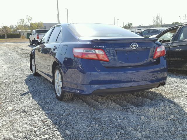 4T1BE46K99U289813 - 2009 TOYOTA CAMRY BASE BLUE photo 3