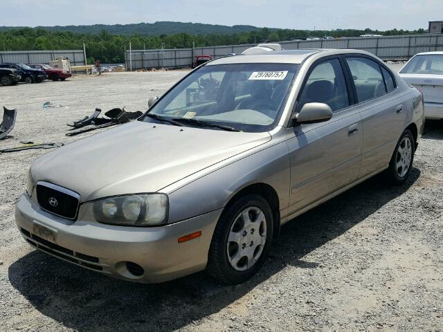 KMHDN45D42U460954 - 2002 HYUNDAI ELANTRA GL BEIGE photo 2