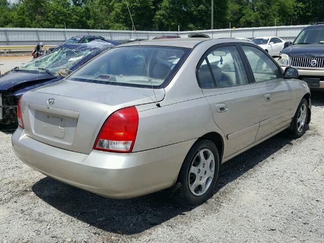 KMHDN45D42U460954 - 2002 HYUNDAI ELANTRA GL BEIGE photo 4