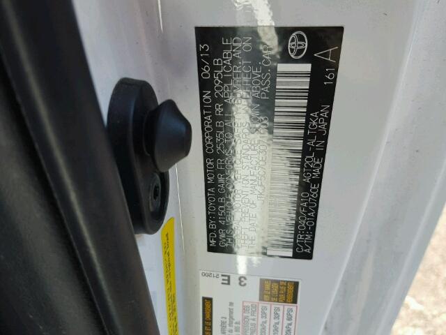 JTKJF5C70E3071903 - 2014 TOYOTA SCION TC 白色 照片 10