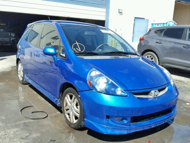 JHMGD38607S008481 - 2007 HONDA FIT S BLUE photo 1