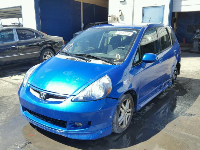 JHMGD38607S008481 - 2007 HONDA FIT S BLUE photo 2