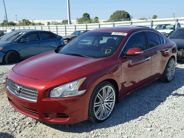 1N4AA51E19C856207 - 2009 NISSAN MAXIMA S RED photo 2