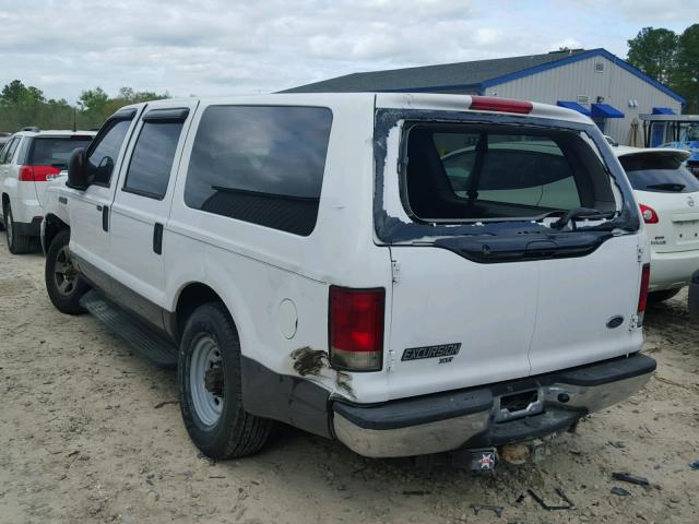 1FMNU40L35EC50737 - 2005 FORD EXCURSION WHITE photo 3