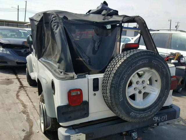 1J4FA44S75P357971 - 2005 JEEP WRANGLER / WHITE photo 3