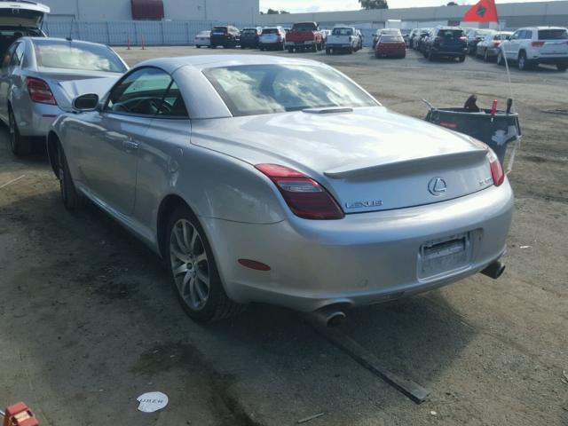 JTHFN45YX79010542 - 2007 LEXUS SC 430 SILVER photo 3