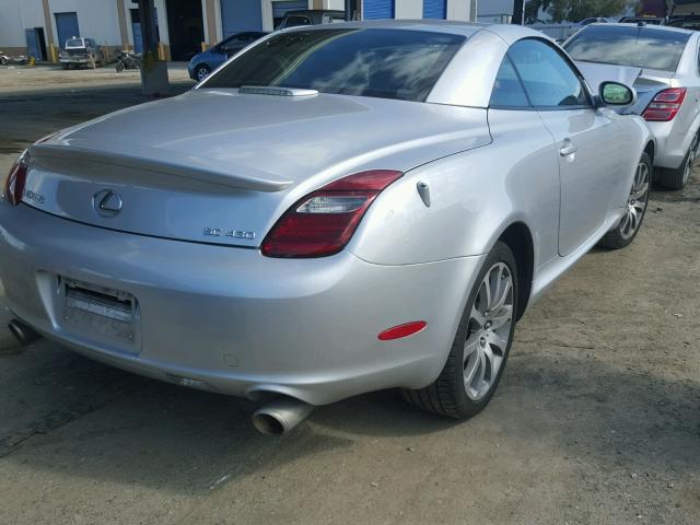 JTHFN45YX79010542 - 2007 LEXUS SC 430 SILVER photo 4