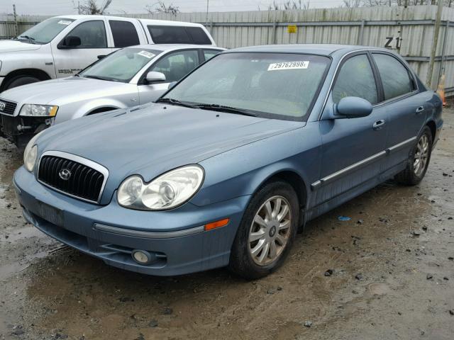 KMHWF35H64A014621 - 2004 HYUNDAI SONATA GLS TEAL photo 2