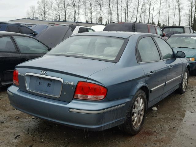 KMHWF35H64A014621 - 2004 HYUNDAI SONATA GLS TEAL photo 4