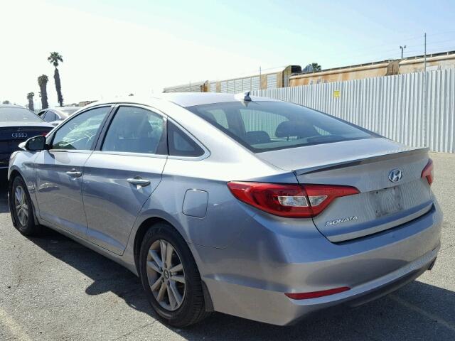 5NPE24AF9FH184196 - 2015 HYUNDAI SONATA SE SILVER photo 3