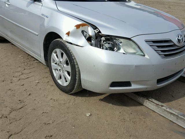 4T1BB46K49U096378 - 2009 TOYOTA CAMRY HYBR SILVER photo 9