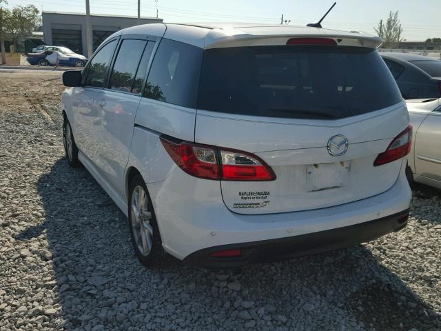 JM1CW2CL6D0162203 - 2013 MAZDA 5 WHITE photo 3