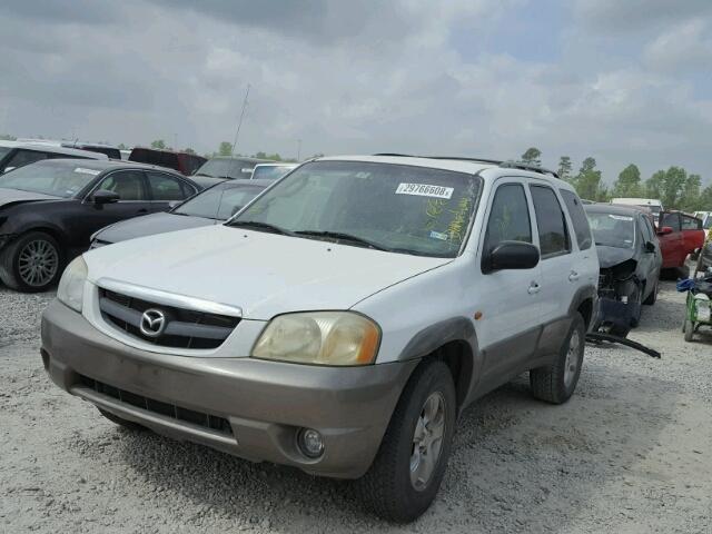 4F2YU09112KM19470 - 2002 MAZDA TRIBUTE LX WHITE photo 2