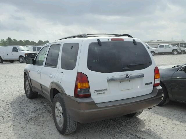 4F2YU09112KM19470 - 2002 MAZDA TRIBUTE LX WHITE photo 3