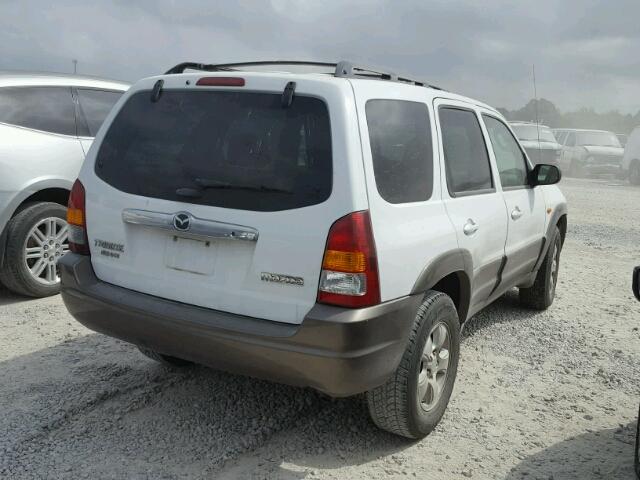 4F2YU09112KM19470 - 2002 MAZDA TRIBUTE LX WHITE photo 4