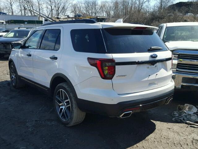 1FM5K8GT5HGB89001 - 2017 FORD EXPLORER S WHITE photo 3