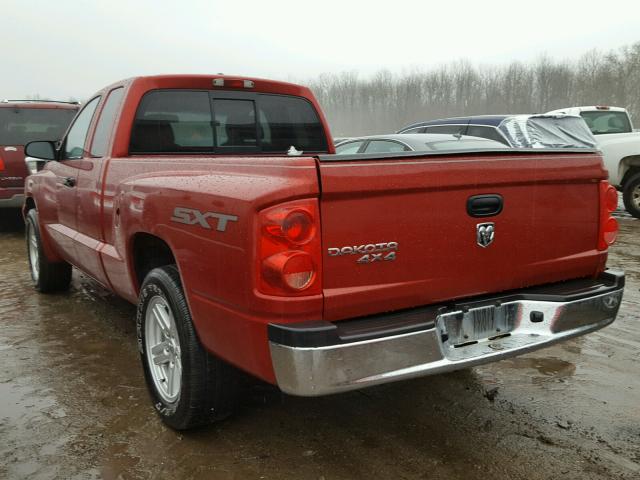 1D7HW22K17S261802 - 2007 DODGE DAKOTA ST RED photo 3