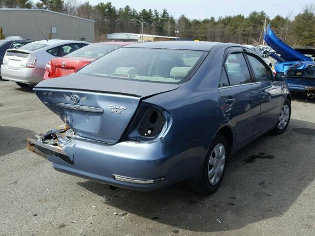 4T1BE32K22U578702 - 2002 TOYOTA CAMRY LE BLUE photo 4