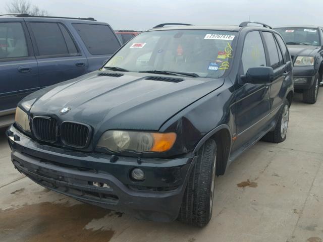 WBAFA53541LM71965 - 2001 BMW X5 3.0I GREEN photo 2